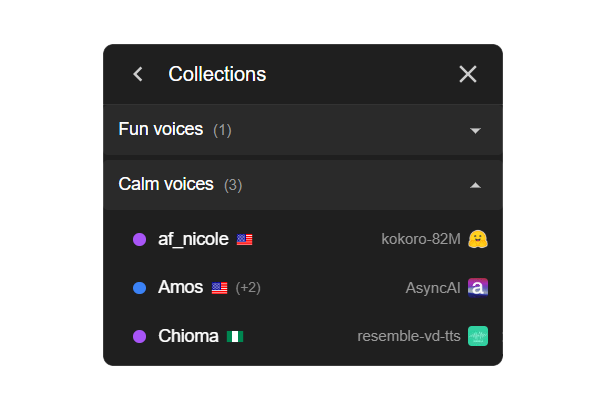 Voice Collections