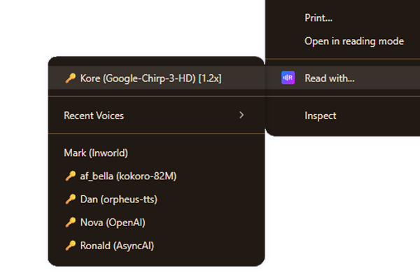 Context Menu